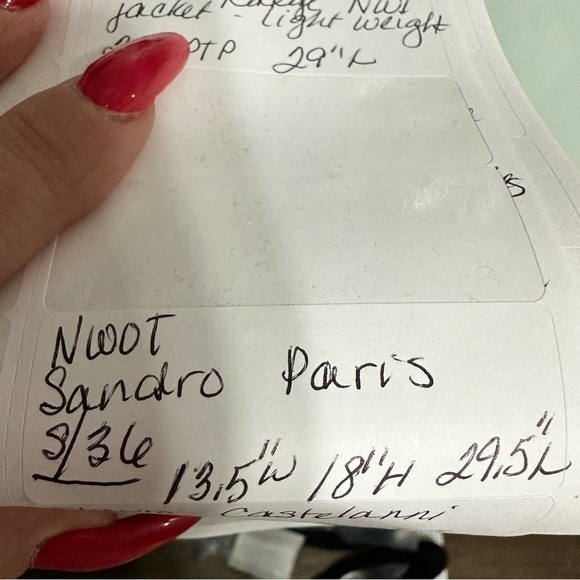 SANDRO Deluca Front Zip-Fastening Midi Skirt - Blue for Women NWOT size 4 - Picture 5 of 10